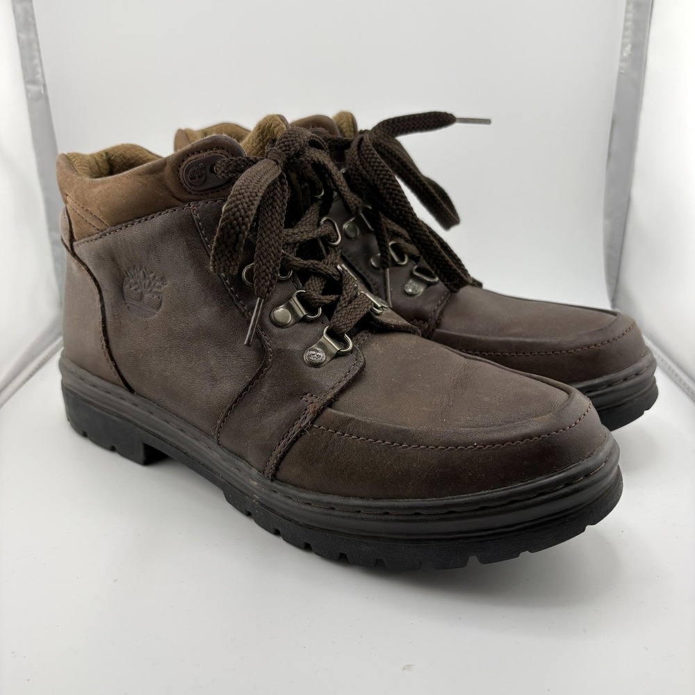 Timberland Boots Mens 9.5 Brown Leather Chukka Lug Sole EU 43 Casual Outdoors